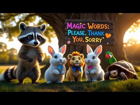 3 Magic Words Every Kid Should Know! 🌟👧👦 Learn with this Fun Story! #kids #bedtimestories