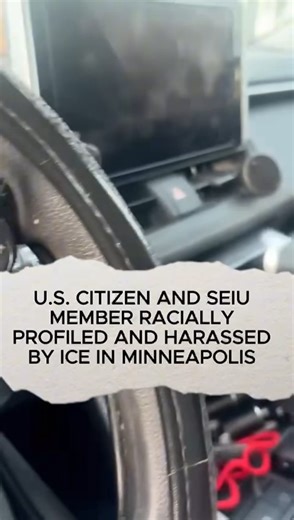 Today, SEIU member and organizer Said, a U.S. citizen in Minnesota, was on his way to work when he was pulled over by ICE and forced to prove his U.S. citizenship. When he asked these masked strangers, who were driving in unmarked cars and surrounded his car, why they stopped him, they couldn't offer a clear answer. They mumbled something about his car drawing suspicion, even though it is registered in his name. He then asked the obvious question, whether agents were pulling him because he looke