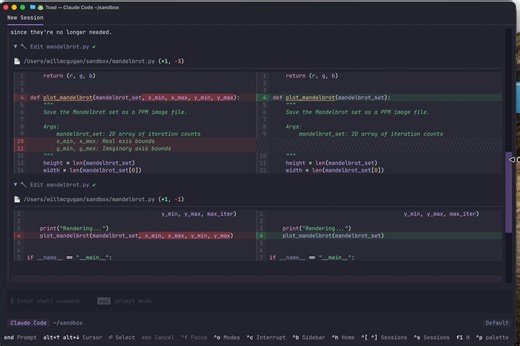 I'm integrating textual-diff-view with Toad.I'll expose the new features via settings.What do you think?https://t.co/Q45HKnOUmW