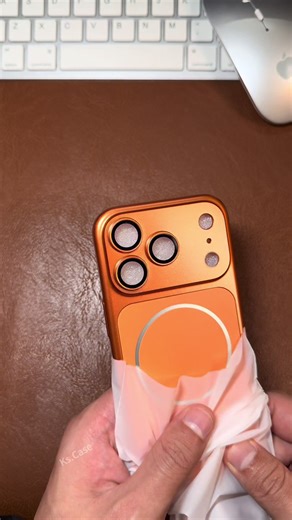 Premium Orange Magnetic Case for iPhone 17 Pro Max