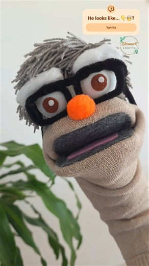 DIY Cute Grandpa Sock Puppet Making 🤓 Easy Crafts