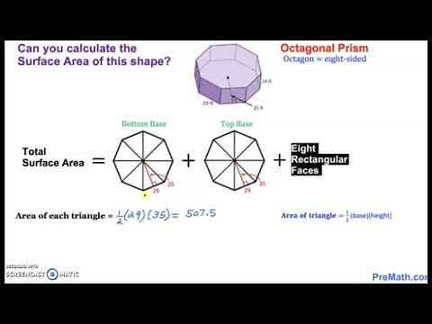 Surface Area Octagonal Prism