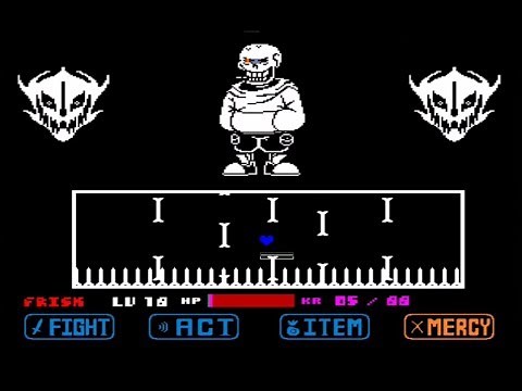 underswap Papyrus Fight Bad Ending (Bad Time Simulator)