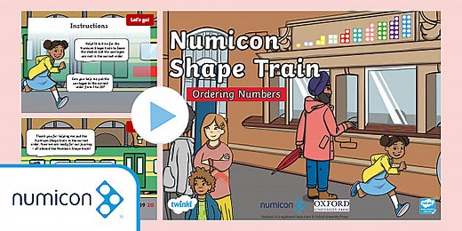 Numicon Shape Train Ordering Numbers to 20 PowerPoint