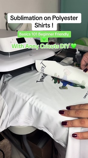 Sublimating on Polyester Shirts Beginner Friendly 💚 #sublimatingonpolyester #sublimatingonshirts #sublimation #sublimationtips #sublimationtutorials #sublimationforbeginners #AnnyCricuts #AnnyCricutsDIY #Cricut #CricutDIY #thingsiwishiknewaboutthecricut #thingsiwishiknewsooner #CricutDIY #cricuthacks #cricutdoope #cricutsdoopes #cricutprojects #cricutmade #cricutexploreair2 #cricuttutorials #cricuttips #cricutforbeginners #craft #crafttok #crafttokbusinesstok #smallbusiness #smallbusinesstiktok