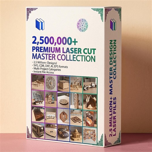 Laser Cut Files 2,500,000  Mega Bundle Set DXF SVG 3D 2D Designs CNC Cutting File Pack Cdr Ai Eps Vector Engraving Pattern Template - Etsy UK