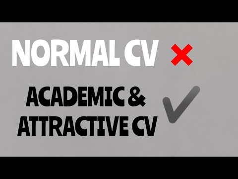 Best Academic CV format | Attractive CV format for job apply | Best way to make CV.