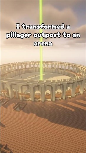 I transformed a pillager outpost to a fighting arena! A fun way to get omnious bottles