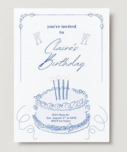 Birthday Invitation Template: Editable Cake Party Invite (printable Card) - Etsy Canada