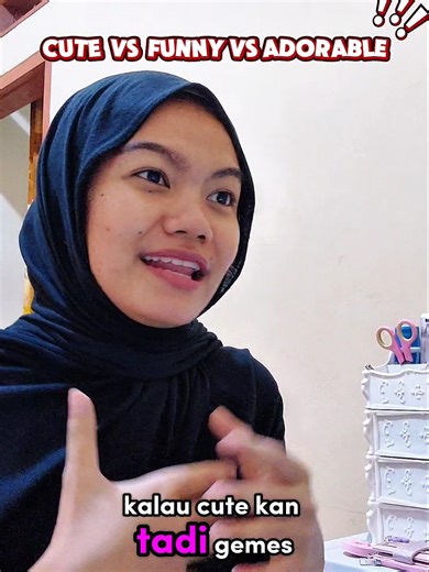 cute vs funny vs adorable coba buat 1 kalimat menggunakan salah satunyaa, lalu tag orangnya hihii #belajarbahasainggrisdarinol #onlineenglishcourse #englishvocabulary #englishmateprivate