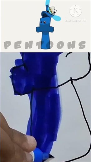 Sprunki OC One (from Number Lore) Phase 1 with Brush Pens#shorts#numberlore#brushpens
