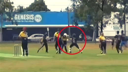 Wild brawl breaks out during local cricket game