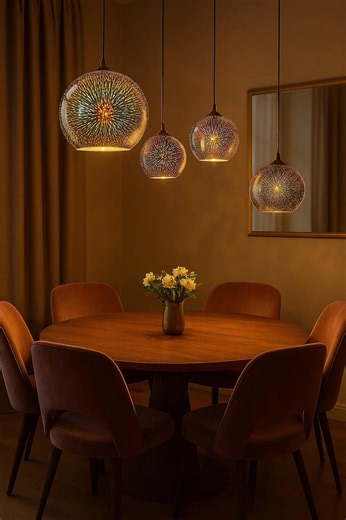 3D Firework Glass Pendant Light: Kitchen Island, Bar Lighting - Etsy