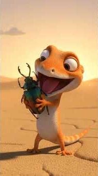 😁 Funny cute lizard #cartoon #children #cute #desert cartoon #lizard 🦜