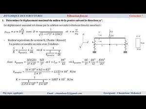 Dynamique des structures |Exercice 7|