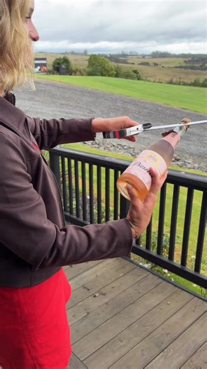 A little rose Sabrage practice #sabre #sabrage @milliowen | the_range_nz