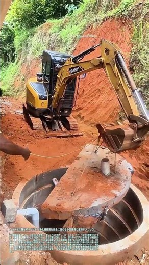 ショベルで蓋を吊り上げる：浄化槽設置を安全に進める小型重機の運用テクニック