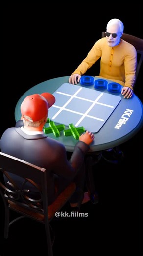 Keval Rudakiya on Instagram: "Win Tic Tac Toe Everytime 😵3D Animation . . . . . . #reelsitfeelsit #reels #3danimation #modi #trump"