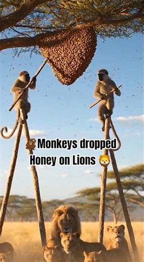 Monkeys dropped Honey on Lions #viral #trending