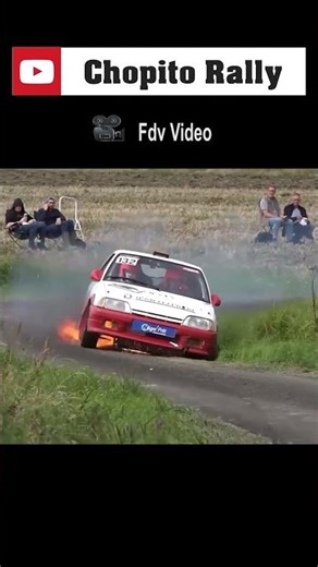 Citroën AX on fire 🔥🔥😯(literaly) #chopito #rally #crash #rallye #fail #wrc #automobile #offroad
