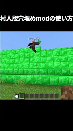 村人版穴埋めmodの使い方 #マイクラ #マインクラフト #minecraft #shotrs
