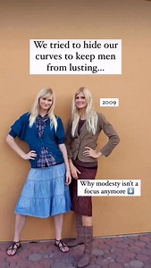 I’m not sure when it happened or how it happened…but somehow the two of us started covering our natural God-given curves to prevent men from stumbling. Okay… we wouldn’t have said those words out loud… but that’s what we were doing. Just look at the picture. We have MULTIPLE layers on to keep everything hidden. Don’t get me wrong. Modesty matters. Everything we do should be done for God’s glory *including how we dress.* The two of us took modesty to a moralistic extreme though. We started dressi