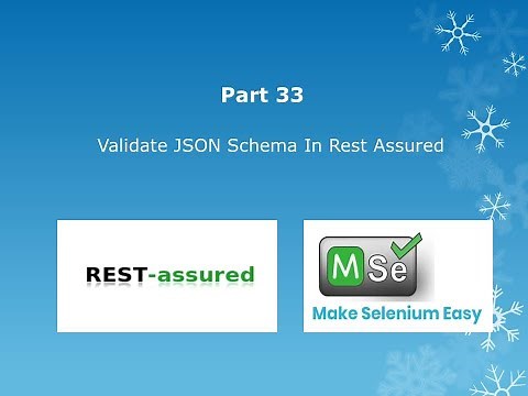 33. Validate JSON Schema In Rest Assured