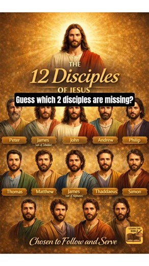 The 12 disciples of Jesus.