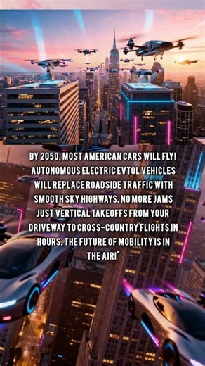 BY 2050: FLYING CARS REPLACE ROADS IN AMERICA'S SKIES – THE FUTURE IS HERE! #FlyingCars2050