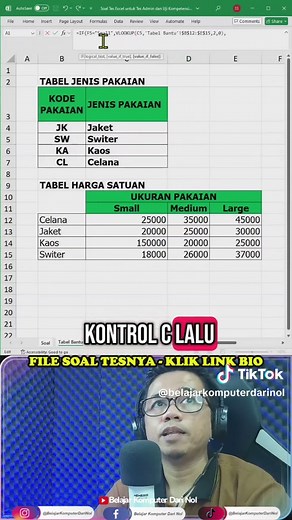Konsep IF dan VLOOKUP dalam Microsoft Excel