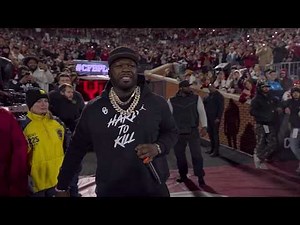 50 Cent kicks off the 4th quarter of Alabama-Oklahoma in the First Round of the CFP | ESPN CFB