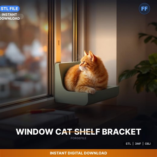 Cat Window Perch Mounting Bracket, Strong STL File | Display Stand | 3D Print Download - Etsy