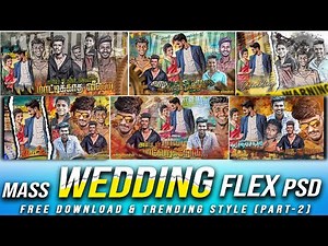 Mass Wedding Flex Free Psd File || Madurai Style Wedds Flex #banner #wedding #editing #photoediting