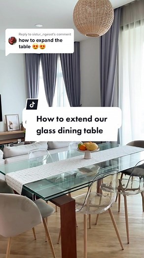 Extend Your Glass Dining Table Easily for Entertaining