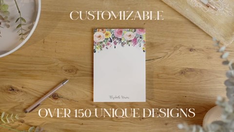 Custom Stationery Notepad - Personalized Notepads with From the Desk Of Note Pads and Name, 50 or 100 Sheets, Line/Unlined Stationary Set, Classy Personalized Writing Pads for Office - Fancy Notes Pad