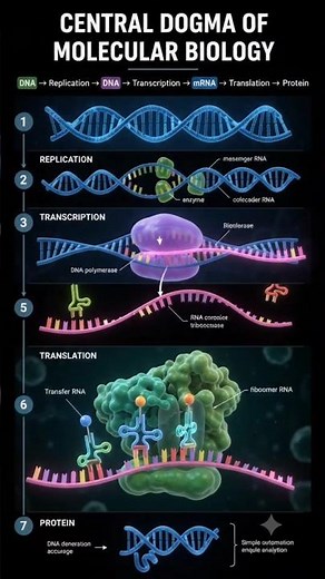 Central Dogma of Molecular Biology | DNA Replication, Transcription & Translation | Complete Biology