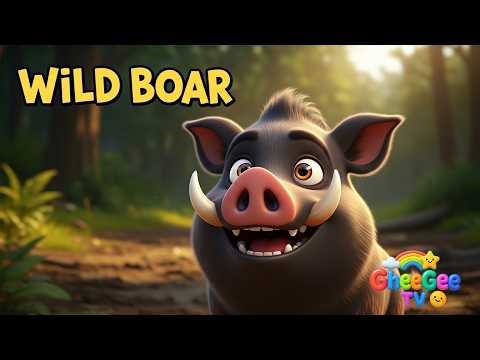 Mighty Wild Boar! Learn Forest Facts - Kids Song | GheeGee TV