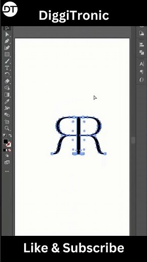Dynamic RR Logo Design in Adobe Illustrator: Combining Letters Creatively #diggitronic