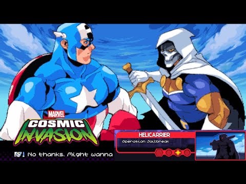 Marvel Cosmic Invasion Captain America & Iron Man Vs Taskmaster Boss Fight