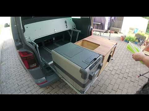 Heckauszug mit Heckküche im Eigenbau für den VW-Bus T5/T6/T6.1