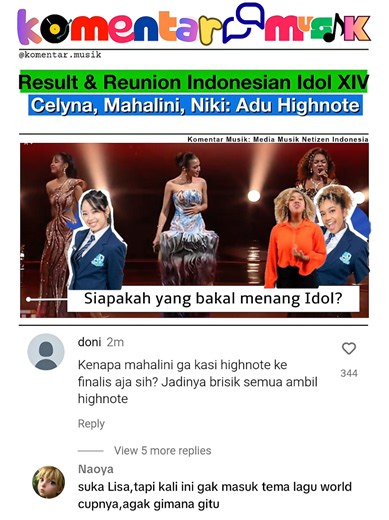 Celyna, Niki, dan Mahalini Adu Highnote di Panggung Indonesian Idol XIV, Penampilan