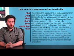 VCE English - Introductions (Language Analysis)