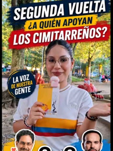 ¿Segunda vuelta presidencial 🇨🇴? Salimos a preguntarle a los cimitarreños cuál sería su elección. Escucha sus opiniones, compara ideas y participa en la conversación. 🗳️ ¿Tú a quién apoyarías? Déjalo en los comentarios.#elecciones2026 #cimitarra #ivancepedapresidente #cepedapresidente #KPop @ivancepedacast