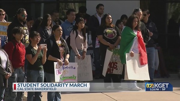 Student solidarity march at CSUB