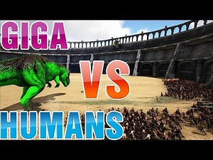 Giganotosaurus VS Humans | Ark Survival Evolved BATTLE
