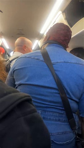 This lady on an American Airlines flight at Charlotte Douglas International Airport is trying to pass people to get to the front of the plane while everyone waits to exit. The door is not even open at this point. The one guy asks her “why are you so special?” She says she is just trying to get to the front and then the gentleman behind her says “we all are!” She asks the guy in front if she says excuse me will he let her pass and he says no. Then she asks him “what if I hit you?” and the guy beh