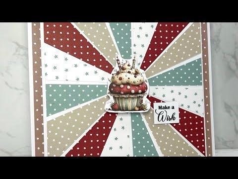Create this Stunning Starburst Card in Minutes ✨ #starburstcard #cardcreations #cardmaking