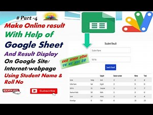How to make Online Result using Google sheet II display school result website