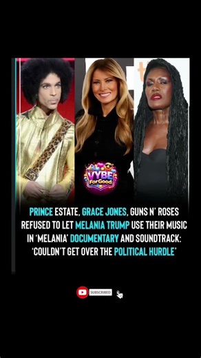 Prince Estate, Grace Jones & Guns N' Roses Said NO to Melania's Doc 😳🎵#gracejones #shorts