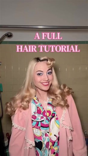 A FULL HAIR TUTORIAL 🫡 #HairTutorial #Vintage #VintageHair #EasyHairStyle #vintagehairstyle